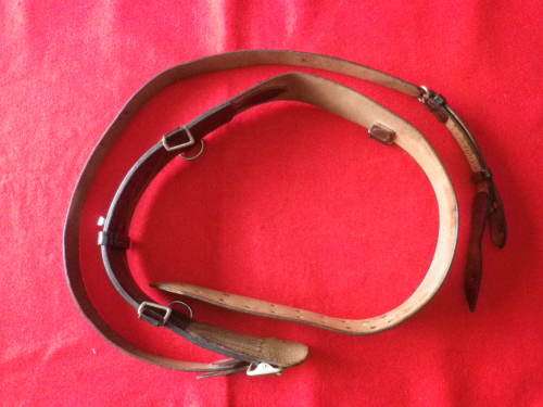 RHODESIAN ARMY - BLACK LEATHER SAM BROWNE - CHROME / WM FITTINGS - AS USED RLI / SAS / SCOUTS  (4251