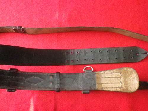 RHODESIAN ARMY - BLACK LEATHER SAM BROWNE - CHROME / WM FITTINGS - AS USED RLI / SAS / SCOUTS  (4251