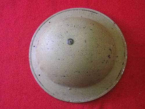 SA UNION FORCES - WW2 KHAKI STEEL HELMET - SA MADE -                (4290)