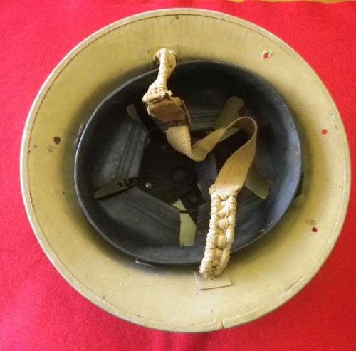 SA UNION FORCES - WW2 KHAKI STEEL HELMET - SA MADE -                (4290)