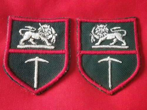 RHODESIAN ARMY  - FACING PAIR EMBROIDERED SHOULDER PATCHES    (3644)