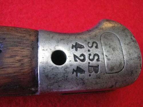 SA / GB -1907 PATT. WILKINSON BAYONET+ SCABBARD + FROG + UNION STAMP, SSB ETC. BLADE 43.4cm  (4318)