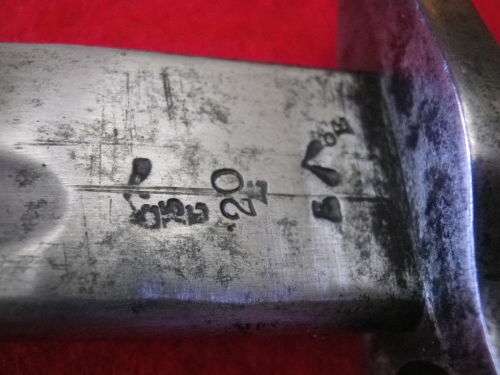 SA / GB -1907 PATT. WILKINSON BAYONET+ SCABBARD + FROG + UNION STAMP, SSB ETC. BLADE 43.4cm  (4318)