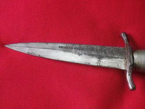 GERMAN - WW2 "PICK UP" TRENCH DAGGER WITH DEER FOOT HANDLE - MADE SOLINGER (3691)