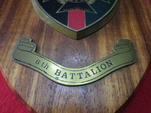 RHODESIA REGT. 6BN (BULAWAYO) PLAQUE       (6600)