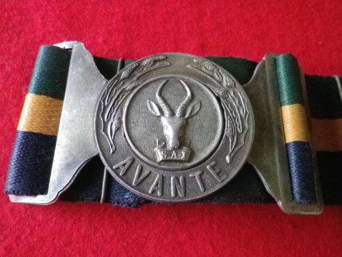 SADF - 5 SAI STABLE BELT + BUCKLE - INSCRIBED - MAX LENGTH 98cm / 35"        (3701)