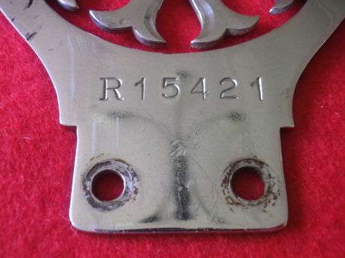 RHODESIA - EARLY AA CHROME CAR BADGE      (5402)