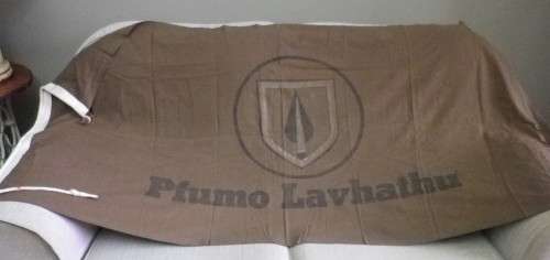 RHODESIAN SECURITY FORCE AUXILIARIES - PFUMO LAVHATHU FLAG - EXTREMELY RARE - 173cm X 85cm  (4307)