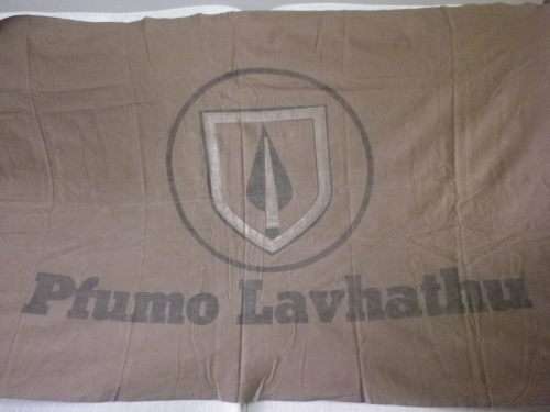 RHODESIAN SECURITY FORCE AUXILIARIES - PFUMO LAVHATHU FLAG - EXTREMELY RARE - 173cm X 85cm  (4307)