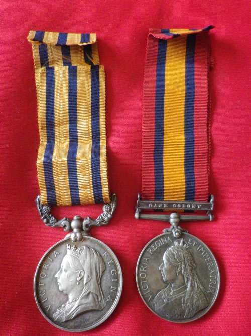 RHODESIA - BSACo. MEDAL + BOER WAR QSA TO VEVERS + RESEARCH - SEE/READ MORE BELOW    (6650)
