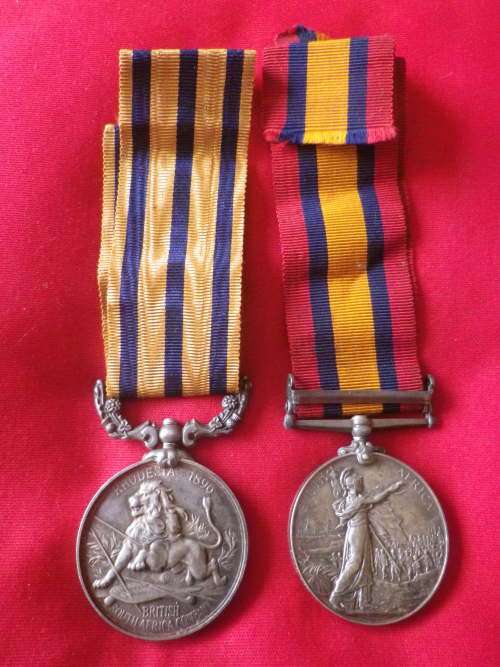 RHODESIA - BSACo. MEDAL + BOER WAR QSA TO VEVERS + RESEARCH - SEE/READ MORE BELOW    (6650)