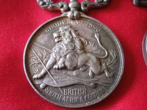 RHODESIA - BSACo. MEDAL + BOER WAR QSA TO VEVERS + RESEARCH - SEE/READ MORE BELOW    (6650)