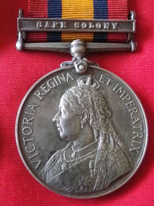 RHODESIA - BSACo. MEDAL + BOER WAR QSA TO VEVERS + RESEARCH - SEE/READ MORE BELOW    (6650)