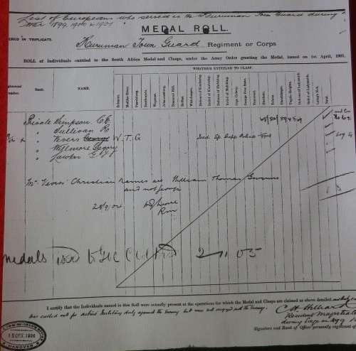 RHODESIA - BSACo. MEDAL + BOER WAR QSA TO VEVERS + RESEARCH - SEE/READ MORE BELOW    (6650)
