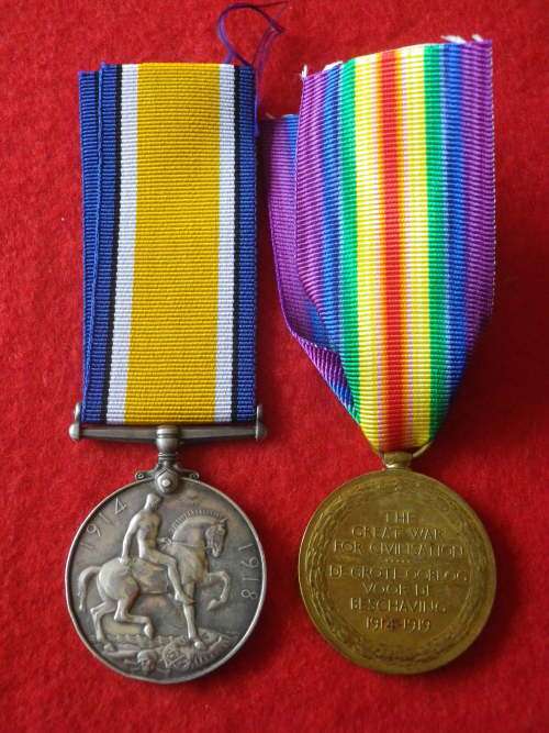 SA / GB WW1 WAR MEDAL(RAF) + VICTORY MEDAL(2SAR) TO P.L. MORRIS + RESEARCH,SEE/READ MORE BELOW(6649)