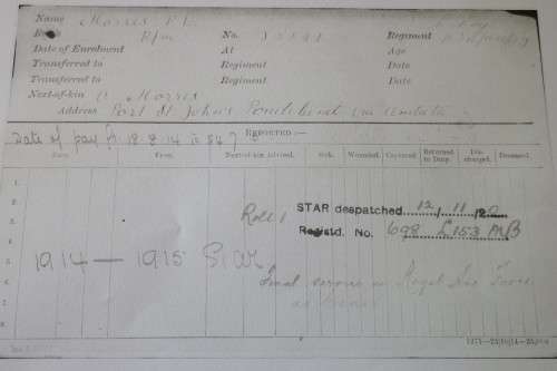 SA / GB WW1 WAR MEDAL(RAF) + VICTORY MEDAL(2SAR) TO P.L. MORRIS + RESEARCH,SEE/READ MORE BELOW(6649)