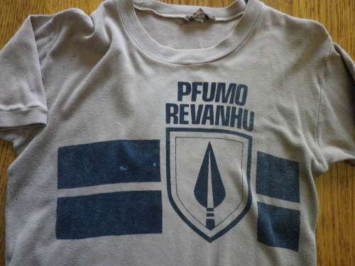 RHODESIAN SFA - PFUMO RE VANHU TEE SHIRT - MADE MONOGRAM SIZE 38/97  SEE BELOW  -    RELISTED (6660)