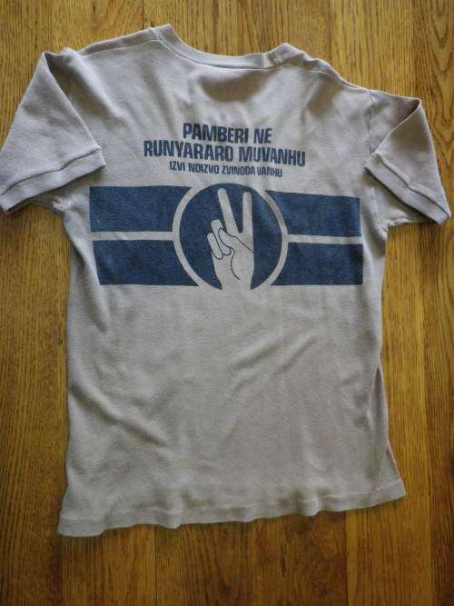 RHODESIAN SFA - PFUMO RE VANHU TEE SHIRT - MADE MONOGRAM SIZE 38/97  SEE BELOW  -    RELISTED (6660)