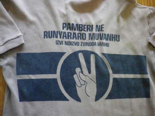 RHODESIAN SFA - PFUMO RE VANHU TEE SHIRT - MADE MONOGRAM SIZE 38/97  SEE BELOW  -    RELISTED (6660)