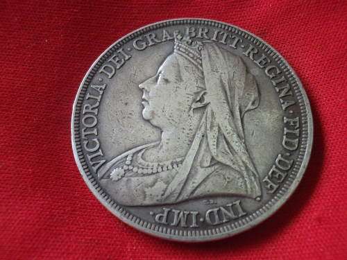 GREAT BRITAIN - 1897 VICTORIAN CROWN - CONDITION AS SEEN - USE PICTURES TO GRADE (6684)