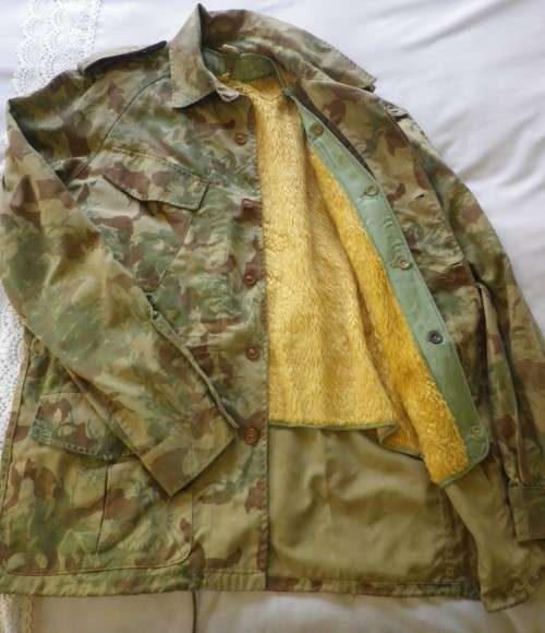 SAP - 2ND PATT. CAMO JACKET + DETACHABLE WOOL LINING - SIZE M. - MADE ENSIGN - OBSOLETE       (4334)