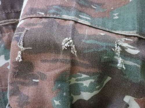 SADF - 32 BATTALION SUMMER PATT. CAMO JACKET + DRAWSTRING  - SCARCE-  SIZE M.                 (6679)