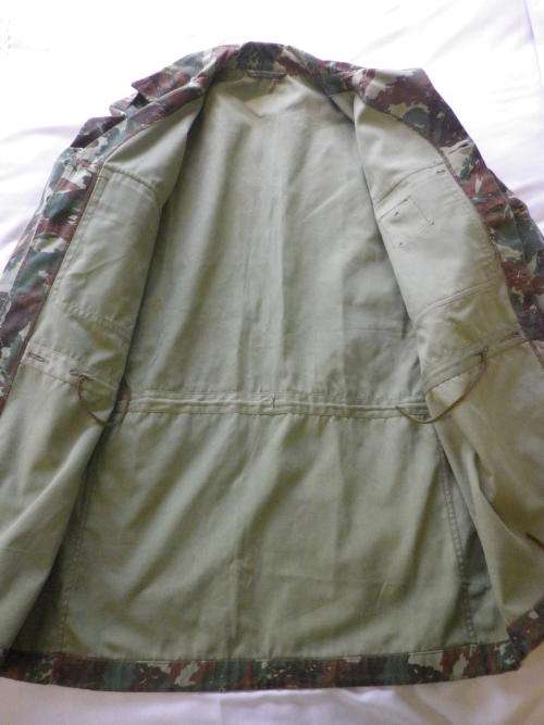 SADF - 32 BATTALION SUMMER PATT. CAMO JACKET + DRAWSTRING  - SCARCE-  SIZE M.                 (6679)