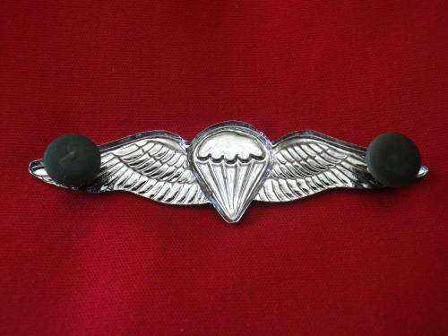 SADF - CHROME + LUCITE PARA DESPATCHER / ADVANCED PARA WINGS - 50 JUMPS OR MORE - DINNES 313  (6817)