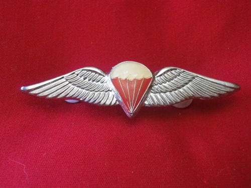 SADF - CHROMED + LUCITE PARA FREEFALL WINGS  - DINNES 314              (6818)