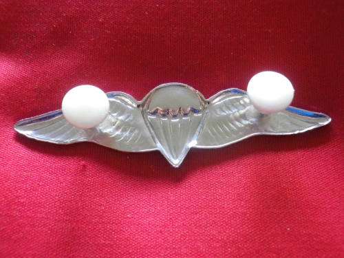 SADF - CHROMED + LUCITE PARA FREEFALL WINGS  - DINNES 314              (6818)