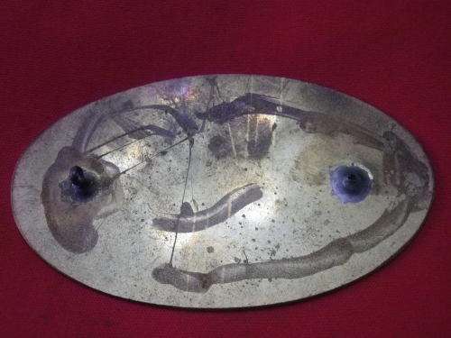 RHODESIA - INTERNAL AFFAIRS - CHIEFS BRASS + ENAMEL BREAST BADGE - 1 LUG MISSING   (2315)