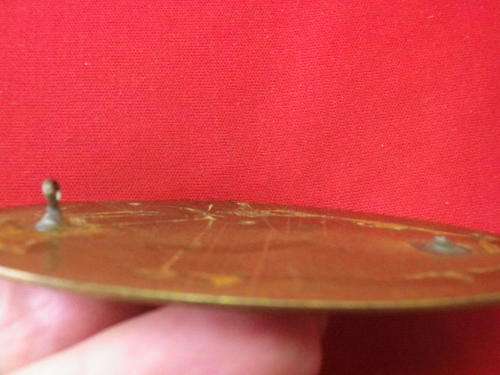 RHODESIA - INTERNAL AFFAIRS - CHIEFS BRASS + ENAMEL BREAST BADGE - 1 LUG MISSING   (2315)