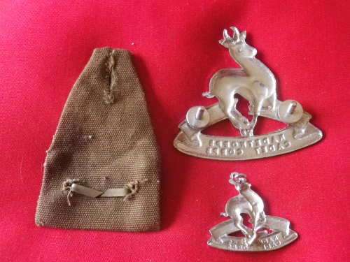 SA CADET CORPS. CHROME HEADDRESS + COLLAR BADGES + FOB       (519)