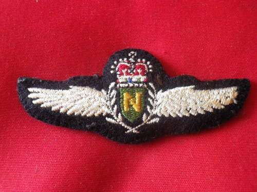 ROYAL RHODESIAN AIR FORCE - NAVIGATORS EMBROIDERED / PADDED WINGS   - UNCOMMON    (3734)