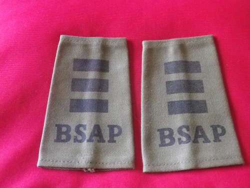 RHODESIA BSAP - CHIEF INSPECTORS PAIR EPAULETTE SLIP ONS    (4426)