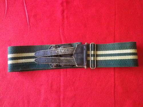 RHODESIAN LIGHT INFANTRY  STABLE BELT - MAX LENGTH 82 cm / 32"- EARLY WEAVE -INSCRIBED       -(4402)