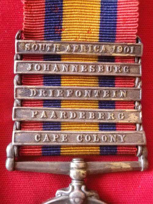 BRITISH QSA MEDAL -2582 PVT. JJ THOMPSON 2BN DUKE OF CORNWALL LIGHT INFANTRY SEE BELOW        (4433)