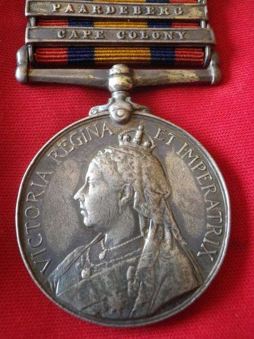 BRITISH QSA MEDAL -2582 PVT. JJ THOMPSON 2BN DUKE OF CORNWALL LIGHT INFANTRY SEE BELOW        (4433)
