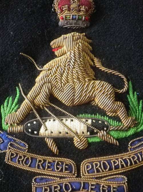 RHODESIA BSAP - BULLION BLAZER BADGE - SOME HOLES IN CLOTH - BADGE INTACT.     (6921)