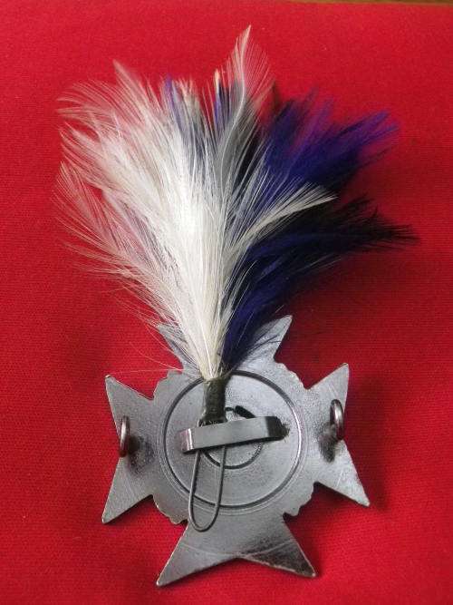 RHODESIA REGT - 4BN BADGE + HACKLE - SCARCE     (6948)