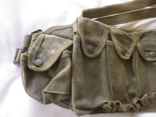 RHODESIAN ARMY - HEAVY DUTY CANVAS CHEST RIG / WEBBING - 6 MAG +2 GRENADE POUCHES - MORE BELOW-(4398