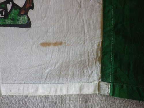 RHODESIAN FULL SIZE FLAG - NO LABEL - MINOR DISCOLOURATION + MOUNTING RESIDUE 195x87cm    (3783)