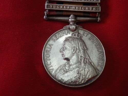 QSA - BOER WAR - TO  W.W.SCOTT 63RD BTY. RFA - 5 BARS - UNRESEARCHED CONDITION AS SEEN IN PICS(4478)