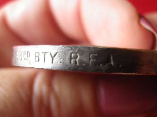 QSA - BOER WAR - TO  W.W.SCOTT 63RD BTY. RFA - 5 BARS - UNRESEARCHED CONDITION AS SEEN IN PICS(4478)