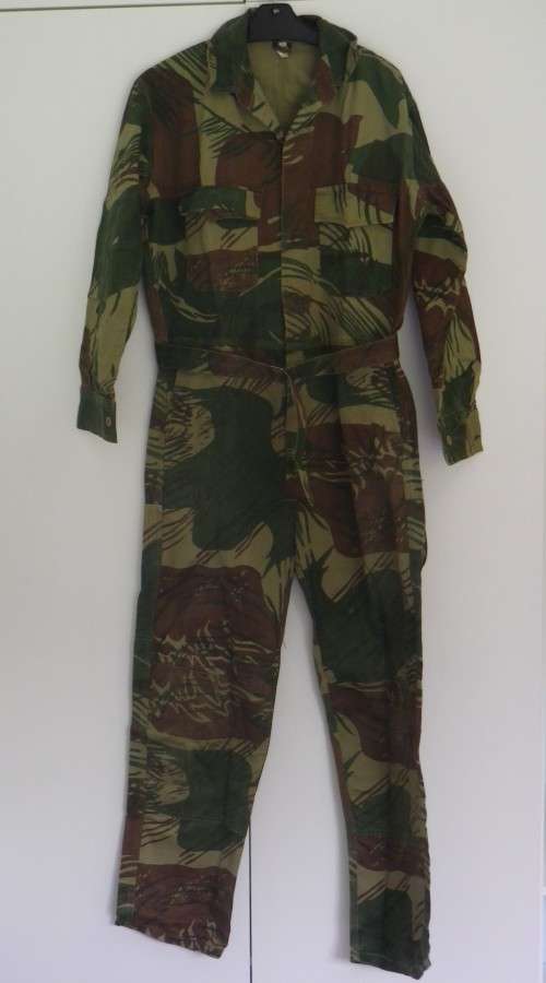 RHODESIAN CAMMO ONE PIECE MECHANICS OVERALL - AS NEW - MADE TRAKO - SIZE 6 - RARE SEE BELOW (4484)