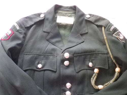 RHODESIAN ARMY GREENS TUNIC + TROUSERS + BELT - MADE RAPIER GARMENTS, SBY SEE BELOW   (4391)