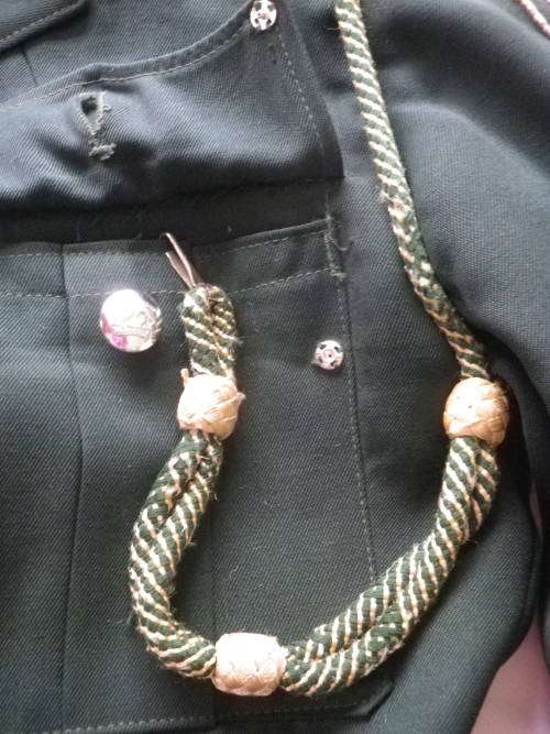 RHODESIAN ARMY GREENS TUNIC + TROUSERS + BELT - MADE RAPIER GARMENTS, SBY SEE BELOW   (4391)