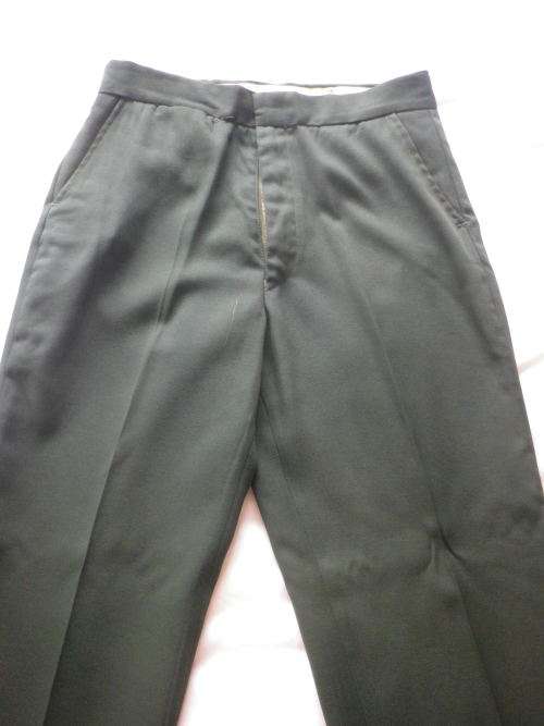 RHODESIAN ARMY GREENS TUNIC + TROUSERS + BELT - MADE RAPIER GARMENTS, SBY SEE BELOW   (4391)