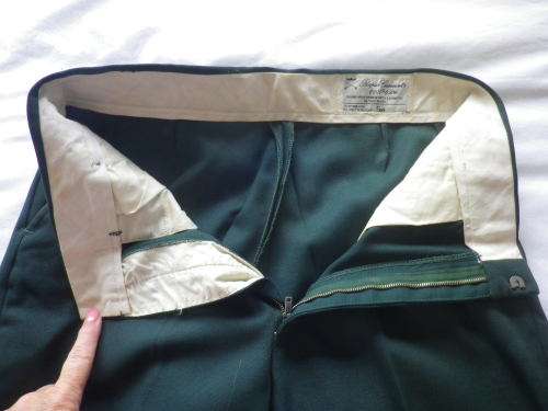 RHODESIAN ARMY GREENS TUNIC + TROUSERS + BELT - MADE RAPIER GARMENTS, SBY SEE BELOW   (4391)