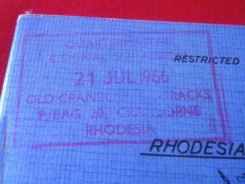 RHODESIAN ARMY - COUNTER INSURGENCY AIDE MEMOIR - DATE STAMPED 1966   (7057)